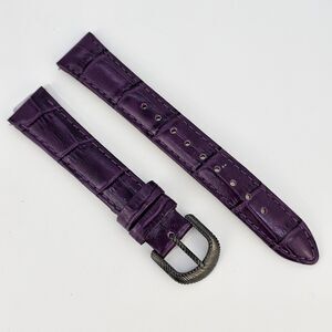 Judith Ripka 17MM Purple Leather Women's Watch Bands QVC